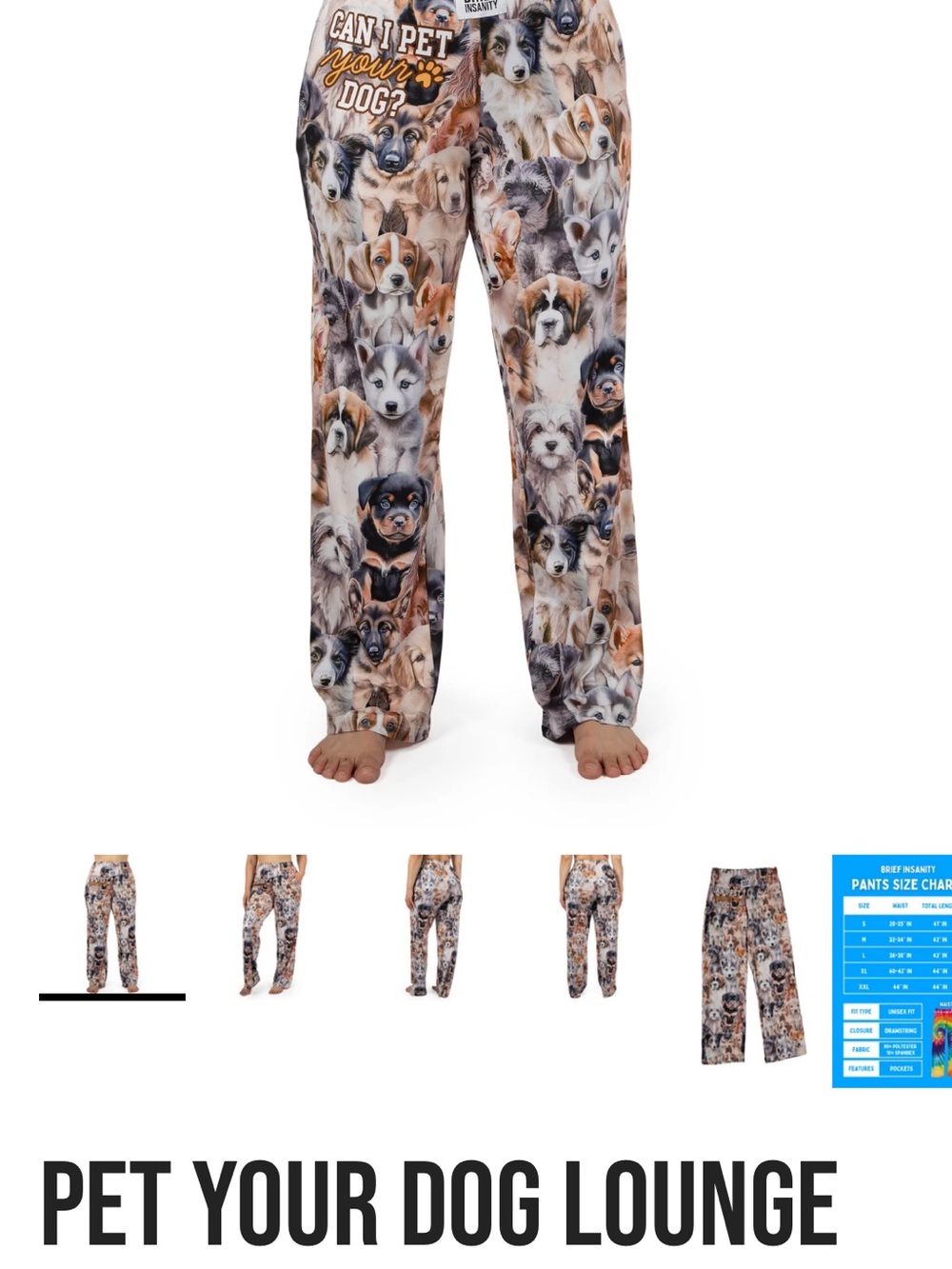Pet Your Dog Puppy Print Pajama Pants